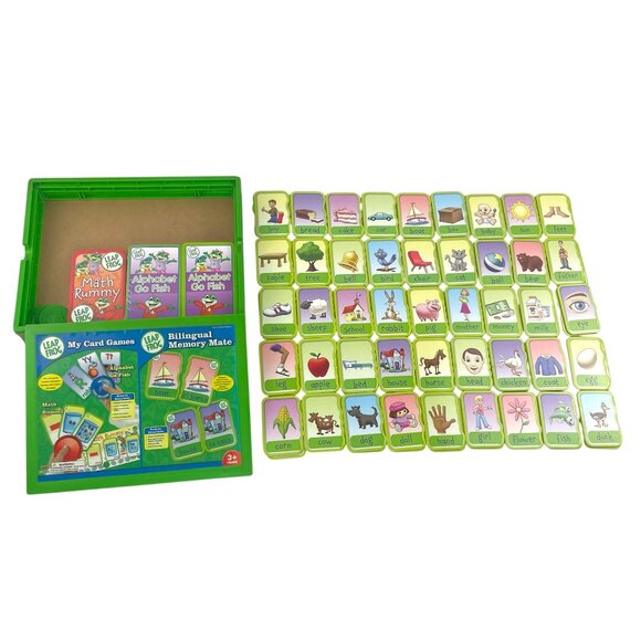 Leap Frog My Card Game Set Math Rummy Alphabet Go Fish Bilingual Memory Mate - Picture 1 of 10